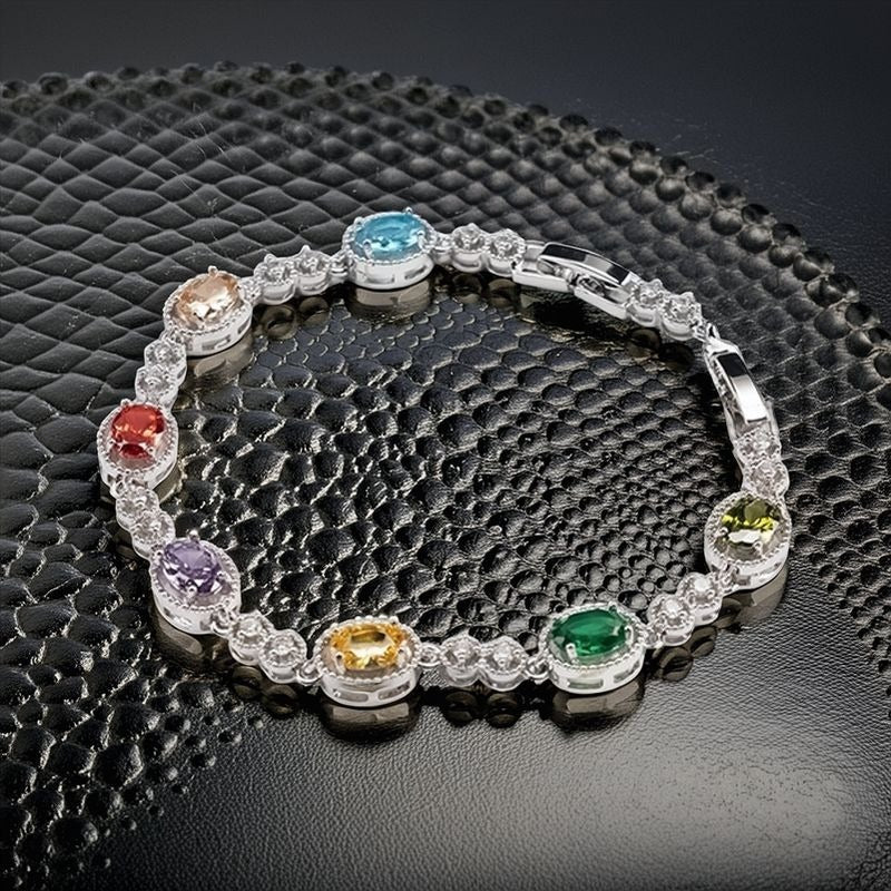 Wholesale handmade inlaid colorful zircon niche ladies jewelry Bracelet